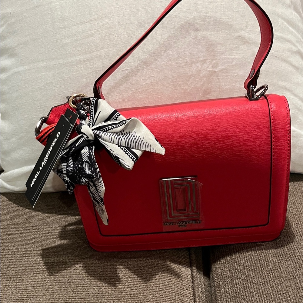Karl Lagerfeld Vibrant Red Crossbody Bag - Picture 2 of 6
